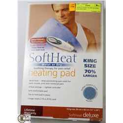 SOFT HEAT MOIST OR DRY HEATING PAD, KING SIZE