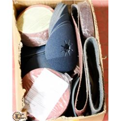 BOX OF ASSORTED SANDING DISCS & BELTS