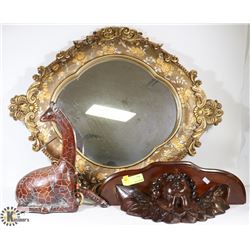 ANGEL WALL SHELF SOLD WITH DAMAGED MIRROR AND