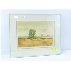 FRAMED ART  "SUMMER" SIGNED IN PENCIL BY ARTIST