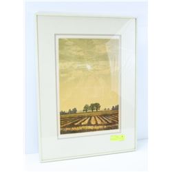 FRAMED ART  "AUTUMN" SIGNED IN PENCIL BY ARTIST