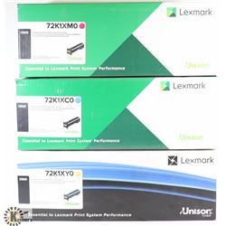 LOT OF ASSORTED LEXMARK CARTRIDGES