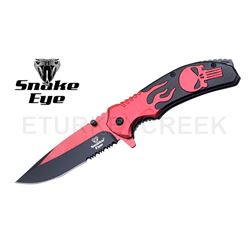Snake Eye Tactical Spring Assist Knife 4.5" Closed