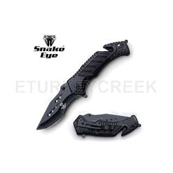 Snake Eye Tactical Spring Assist Rescue Knife 4.5" Closed