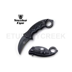 Snake Eye Tactical Karambit Spring Assist Knife 5" Closed
