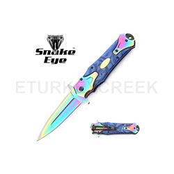 SNAKE EYE TACTICAL STILETTO STYLE SPRING ASSIST KNIFE 4.75 CLOSED