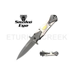 SNAKE EYE TACTICAL STILETTO STYLE SPRING ASSIST KNIFE 4.75 CLOSED