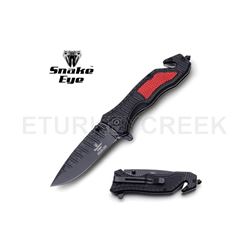 Snake Eye Tactical Spring Assist Rescue Knife 4.5" Closed