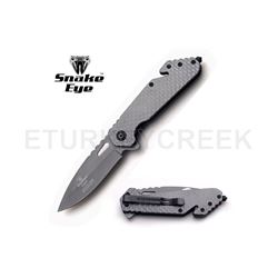 Snake Eye Tactical Spring Assist Rescue Knife 4.5" Closed