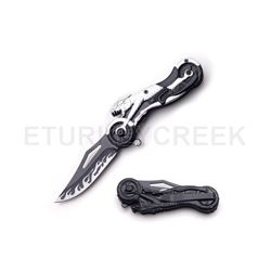 Snake Eye Tactical Dragon Motor Cycle Design Spring Assist Knife