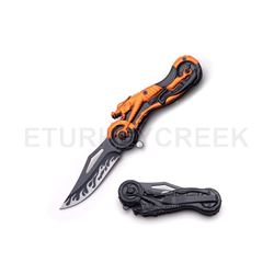 Snake Eye Tactical Dragon Motor Cycle Design Spring Assist Knife