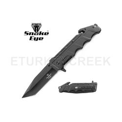 Snake Eye Tactical Spring Assist Rescue Knife 4.5" Closed