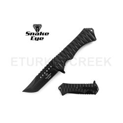 Snake Eye Tactical Spring Assist Knife 5" Closed 2 tone Blade