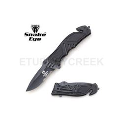 Snake Eye Tactical Spring Assist Rescue Knife 4.5" Closed