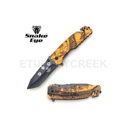 Snake Eye Tactical Spring Assist Rescue Knife 4.5" Closed