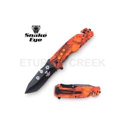 Snake Eye Tactical Spring Assist Rescue Knife 4.5" Closed