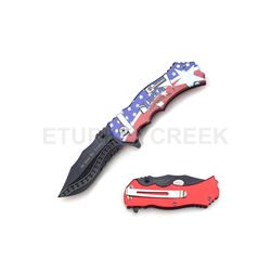 "In God We Trust " USA Tactical Folder Spring Assist Knife 4.5