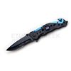 Image 1 : " God Bless America " Rescue Style Action Assist Knife 4.5"