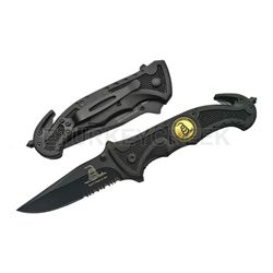 " Don't Tread On Me " Rescue Style Assist Knife 4.5" Closed Black