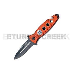 " E.M.S " Rescue Style Spring Assist Knife 4.5" Closed with Clip.