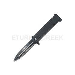 " Joker " All Black Spring Assist Knife 4.5" Closed