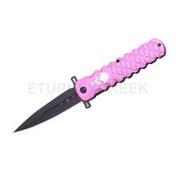 " Skull " Fantasy Handle Action Assist Knife 4.75" Closed