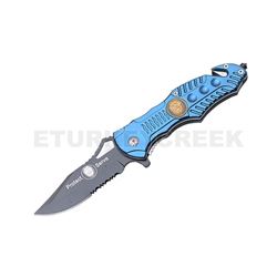 " POLICE " Rescue Folder Spring Assist Knife 4.5" Closed