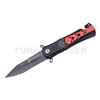 Image 1 : Fire Fighter Rescue Folder Spring Assist Knife 4.5" Closed Red