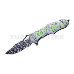 Zombie Hunter Rescue Style Action Assist Knife 4.75" Grey