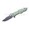 Image 1 : Zombie Hunter Rescue Style Action Assist Knife 4.75" Grey