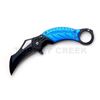 Image 1 : Karambit Style Spring Assist Knife 5" Closed Blue Handle