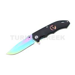 " Snake Eye " Tactical Action Assist Knife 4.5" Closed RAINBOW