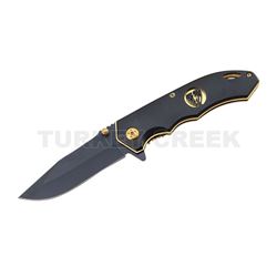 " Snake Eye " Tactical Action Assist Knife 4.5" Closed Blk/Gld