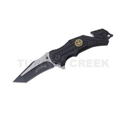 " Mason " Rescue Style Assist Knife 4.5" Closed Black