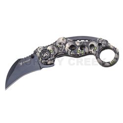 " Z Killer " Skull Karambit Tactical Spring Assist Knife 5" Close