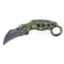 " Z Killer " Skull Karambit Tactical Spring Assist Knife 5" Close