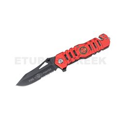 Fire Fighter Tactical Spring Assist Knife 4.5" Closed with Clip