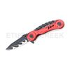 Image 1 : Flames Biker Chain Design Spring Assist Knife 4.25" Closed Red