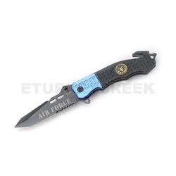 " AIR FORCE " Rescue Folder Spring Assist Knife 4.5" Closed