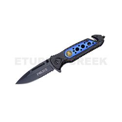 " Police " Rescue Folder Spring Assist Knife 4.5" Closed