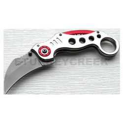 Karambit Tactical Action Assist.All Silver 5" Closed