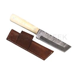 Wild Turkey Handmade Collection " Damascus" Fix Blade