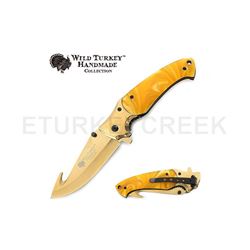 Wild Turkey Handmade Collection Spring Assist Knife 4.75" Closed