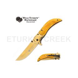 Wild Turkey Handmade Collection Spring Assist Knife 4.75" Closed
