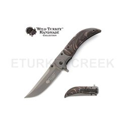 Wild Turkey Handmade Collection Spring Assist Knife 4.75" Closed