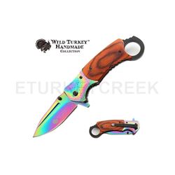 Wild Turkey Handmade Karambit Spring Assist Knife 5" Closed