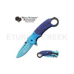 Wild Turkey Handmade Karambit Spring Assist Knife 5" Closed