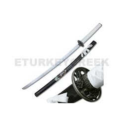 Samurai Katana with Samurai Design Scabbard - White Handle 40"