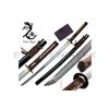 Image 1 : Ten Ryu - Sharp Damascus Steel Katana Sword - Brown Handle