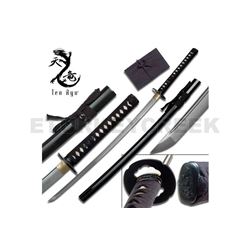 Ten Ryu - Sharp Damascus Steel Katana Sword - Black Handle